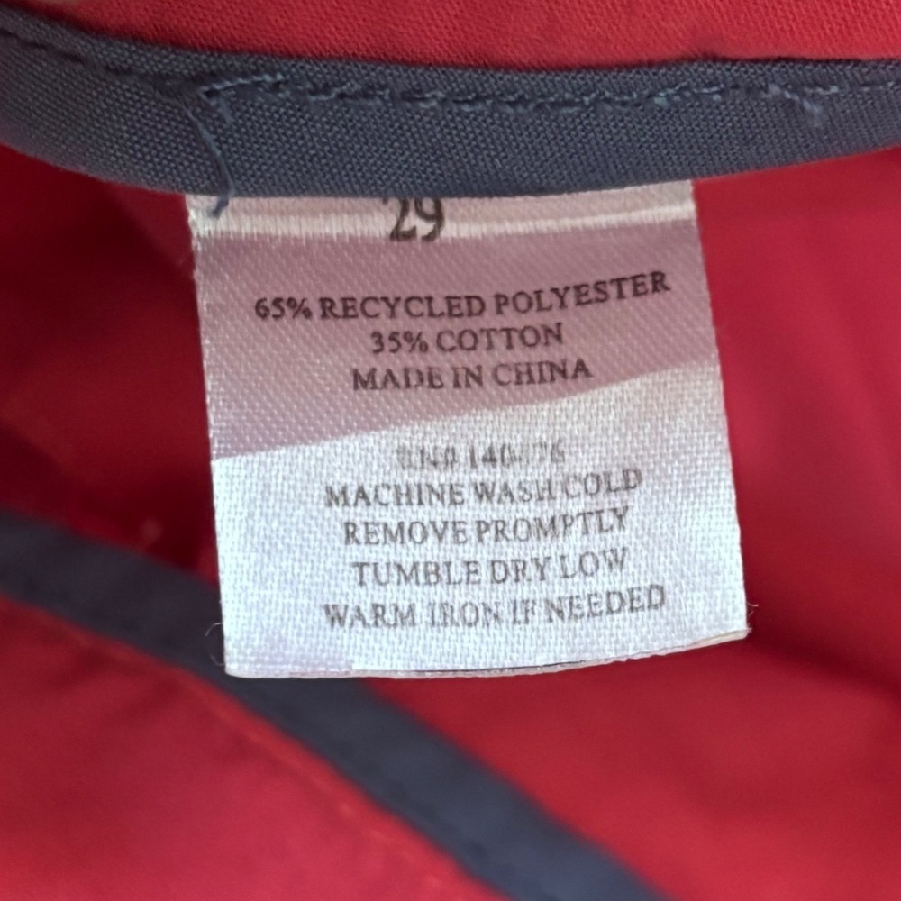 Faherty All Day Shorts Mens 29 Red Recycled Polyester Cotton Hybrid - Picture 5 of 6